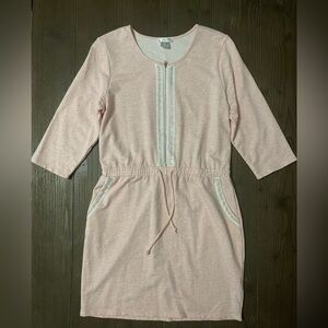 Venus Womens Pink Sweatshirt Dress w/ Rhinestone Accents Size Medium